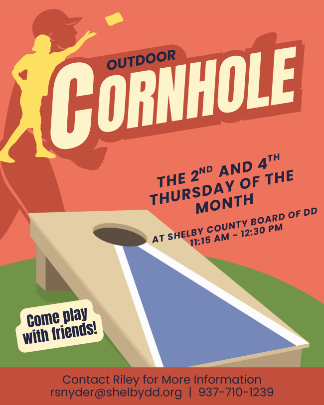Flyer for Cornhole event