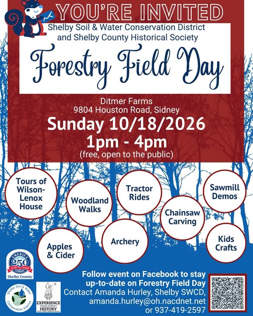 Forestry Field Day Flyer for more information contact Riley Snyder at rsnyder@shelbydd.org