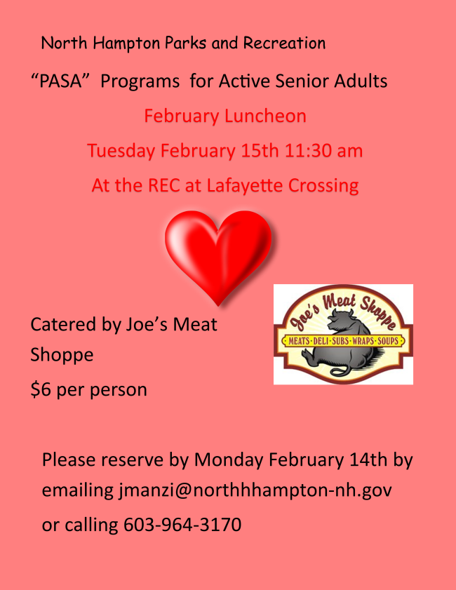 North Hampton Friday Folder for February 4, 2022