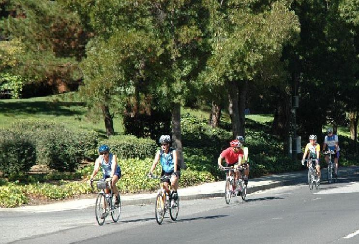 Photo of a bike club ride. © Cycle California!