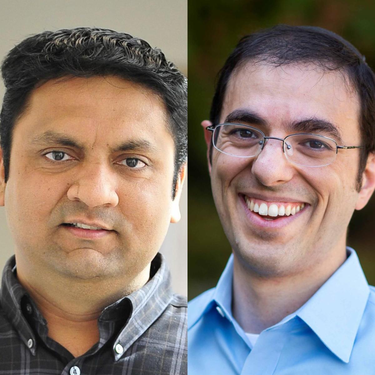 Photos of Amol Deshpande (left) and Daniel Abadi (right)