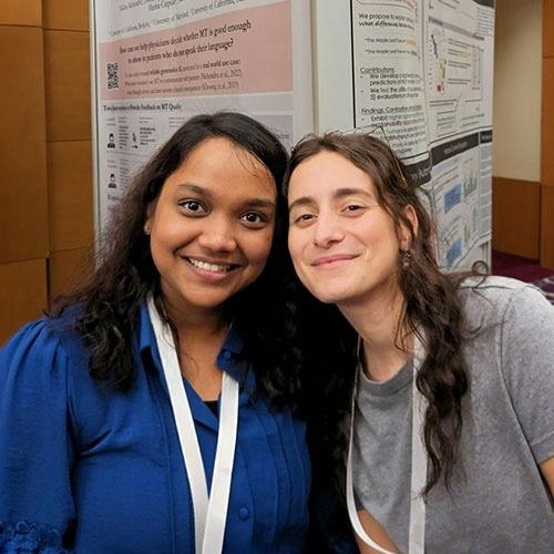 Sweta Agrawal and Eleftheria Briakou are pictured. 