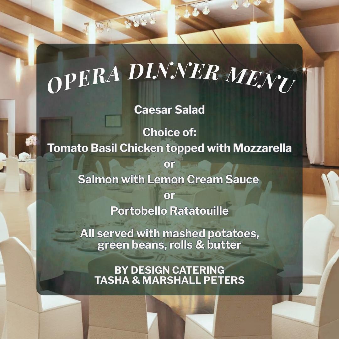 opera dinner menu