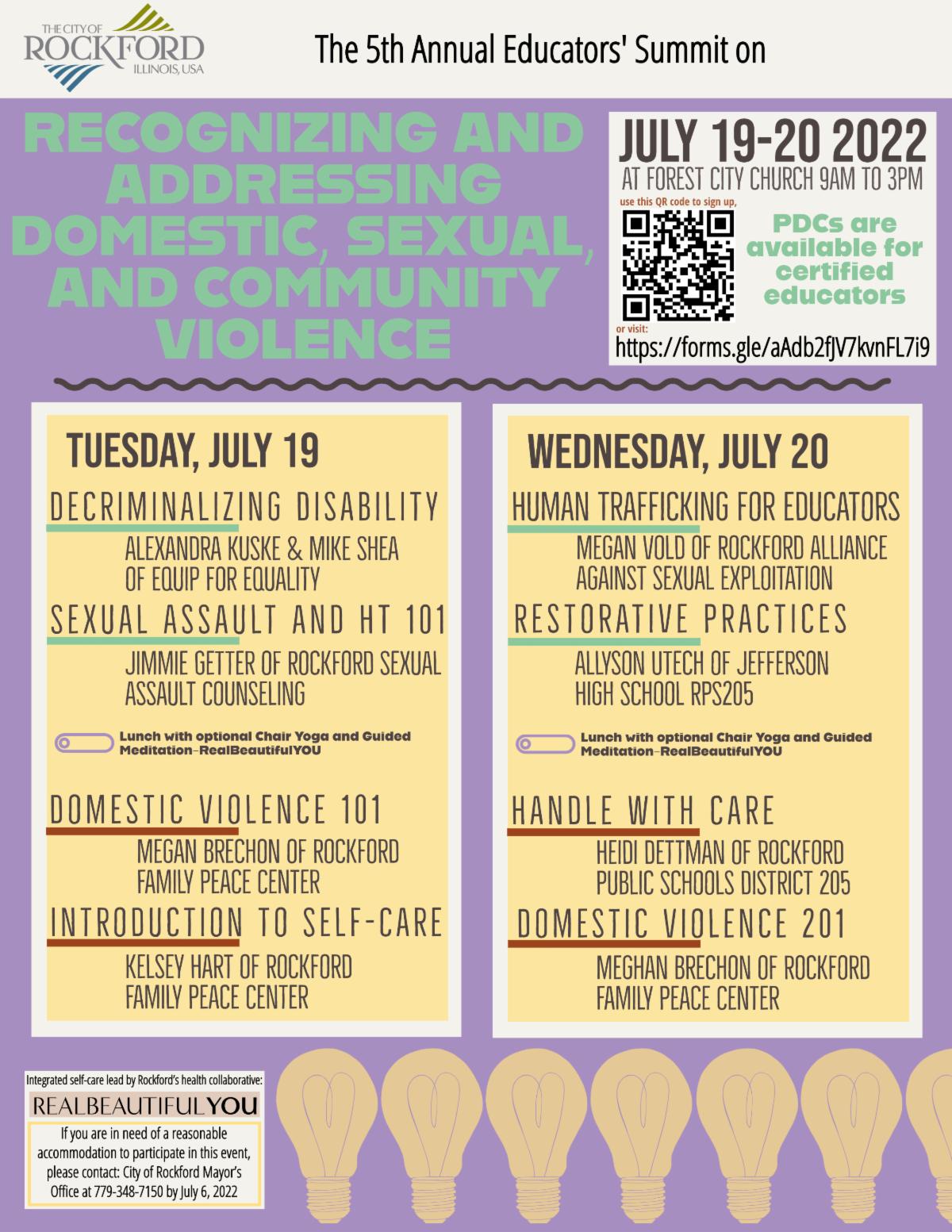 Educator's Summit on DV, SA, and Community Violence