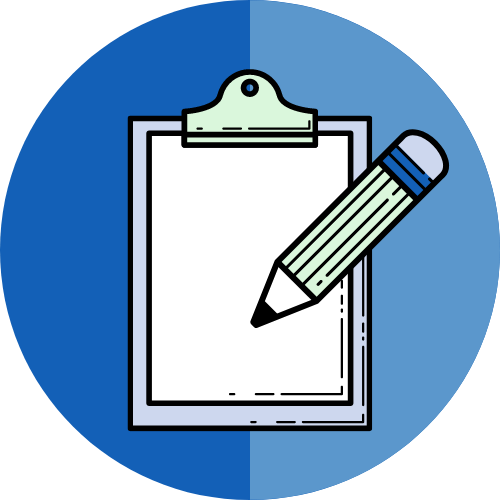 Survey with a clipboard and pencil