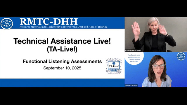 TA-Live video with interpreter signing welcome friends