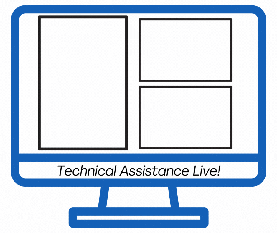 SDCMP and TA-Live logos on a computer