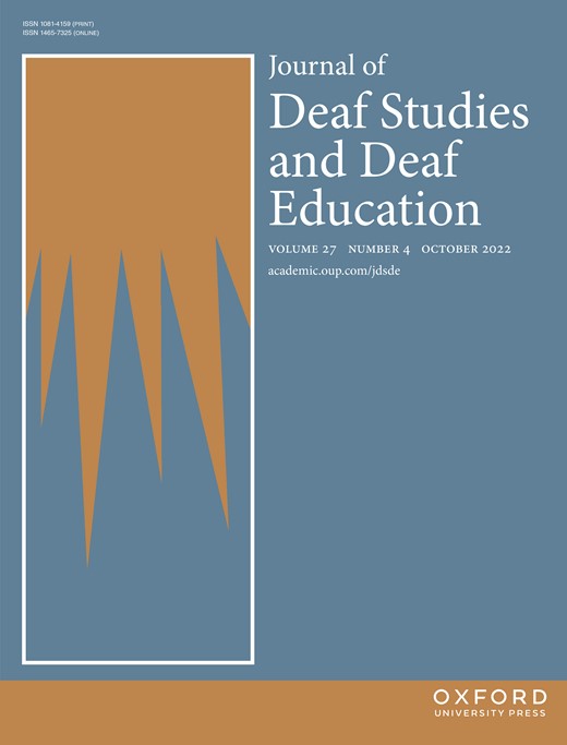 Journal of Deaf Studies cover vol 27 issue 4