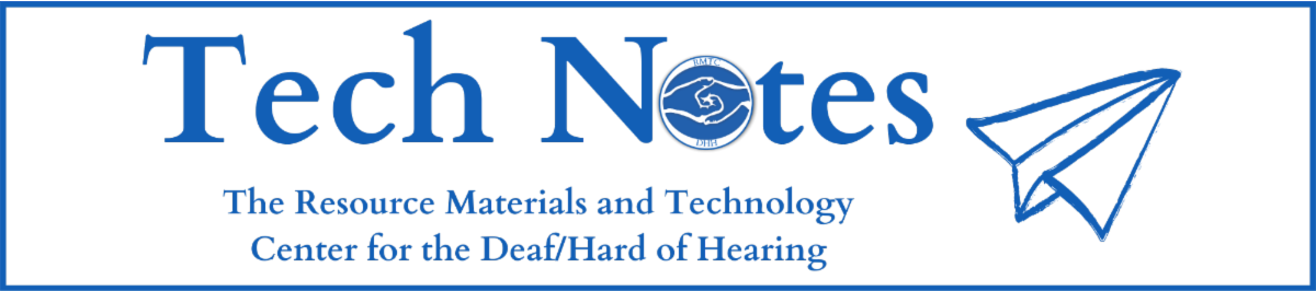 Tech Notes with paper airplane flying