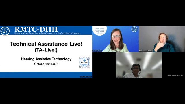 GIF of TA-Live! Interpreter signing Welcome to TA-Live!