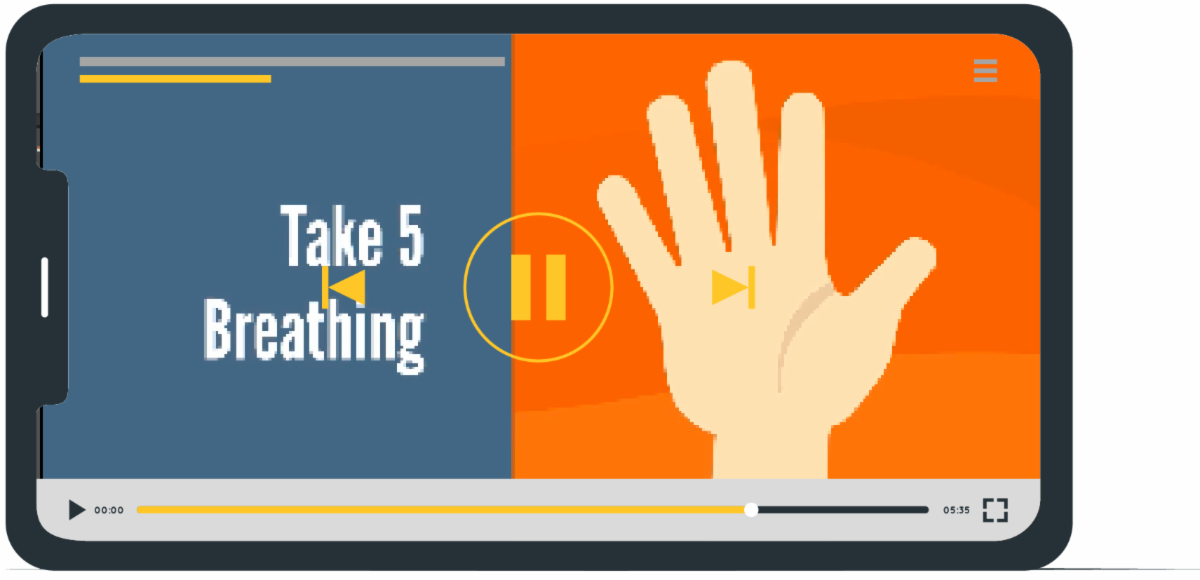 Screenshot of Take 5 Breathing video.