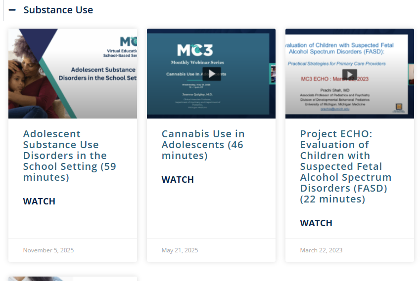 Preview of MC3 recorded modules.