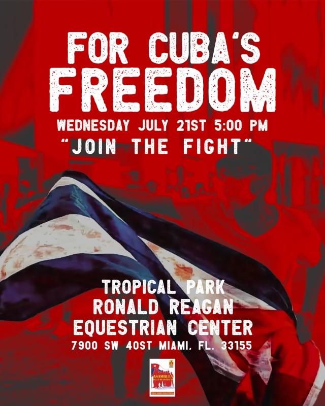 Manifestación en el Tropical Park por la Liberación de Cuba