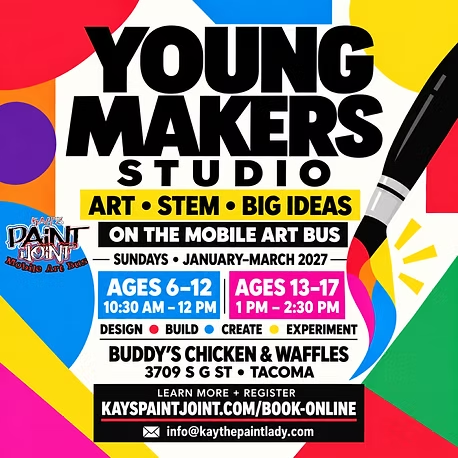 Young Makers Studio, Art STEM and Big Ideas, January through March 2027