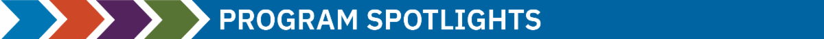 Newsletter section header stating, "Program Spotlights".