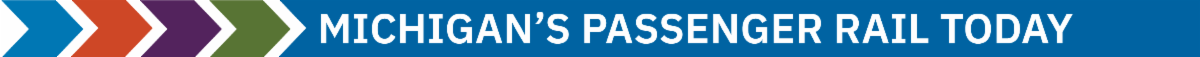Newsletter section header stating, "Michigan's Passenger Rail Today".