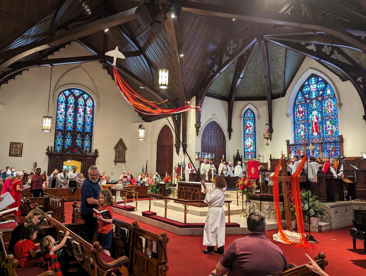 sanctuary on Pentecost