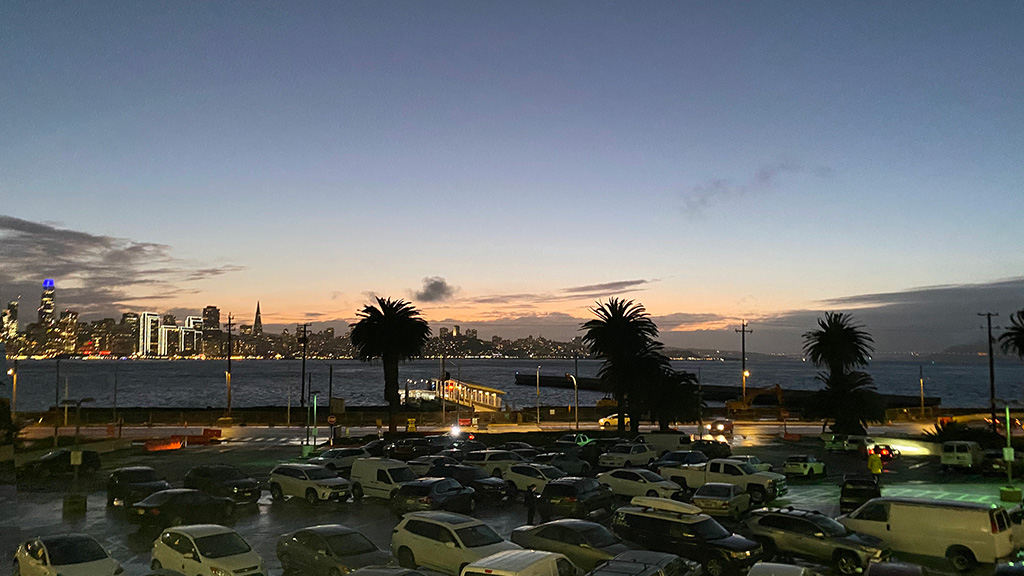 Building One - Parking Lot Sunset