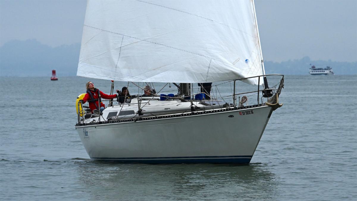 Maggie Driving Joe's Boat