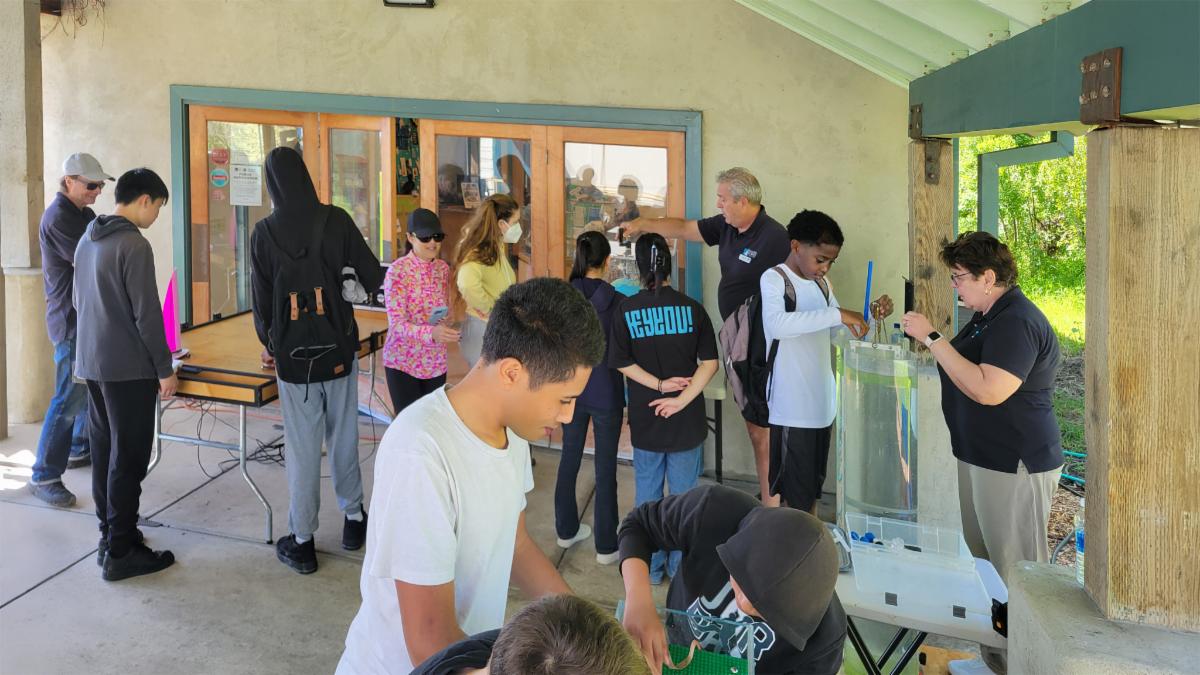 Kids engaging with SSC Exhibits