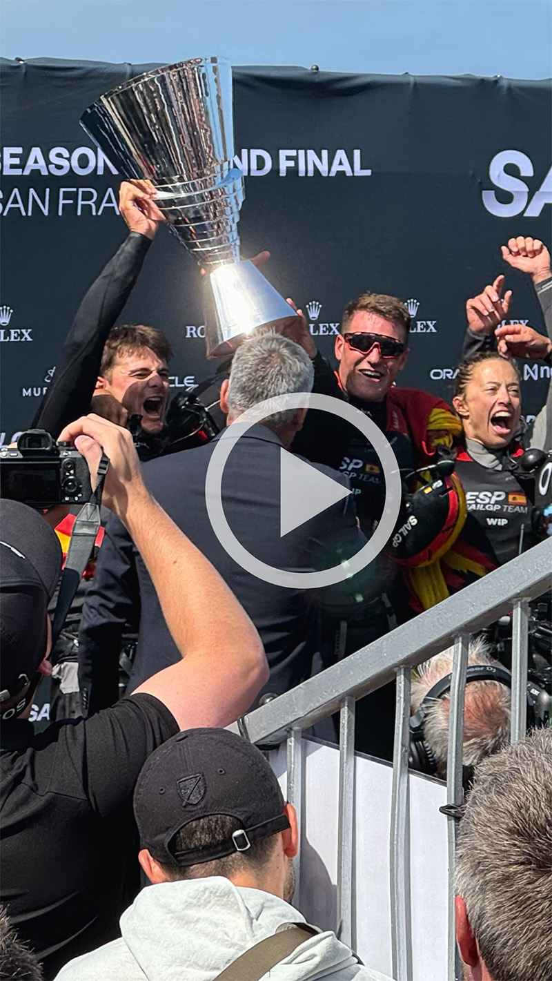 Video Thumbnail with Play Button for 2024 SailGP Video