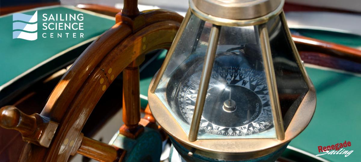 Wheel and Binnacle on a classic yacht