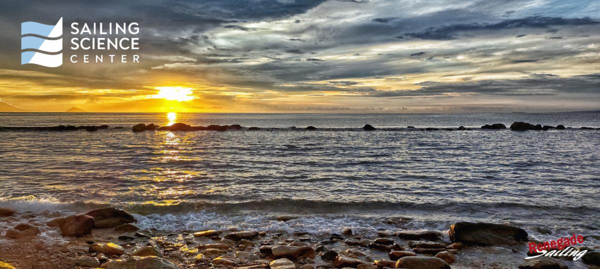 Sunset on a rocky shore