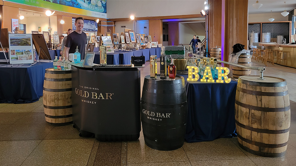 Gold Bar Whiskey's Bar Setup