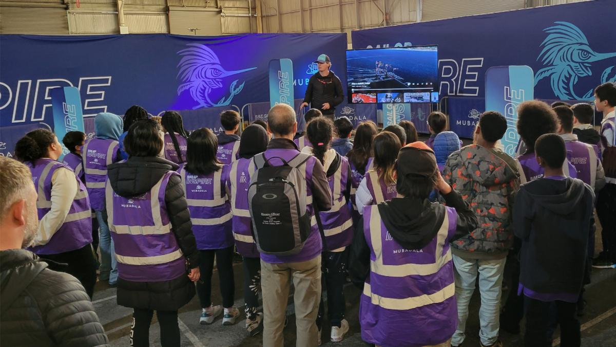 Martin giving the welcome talk to a group of school children