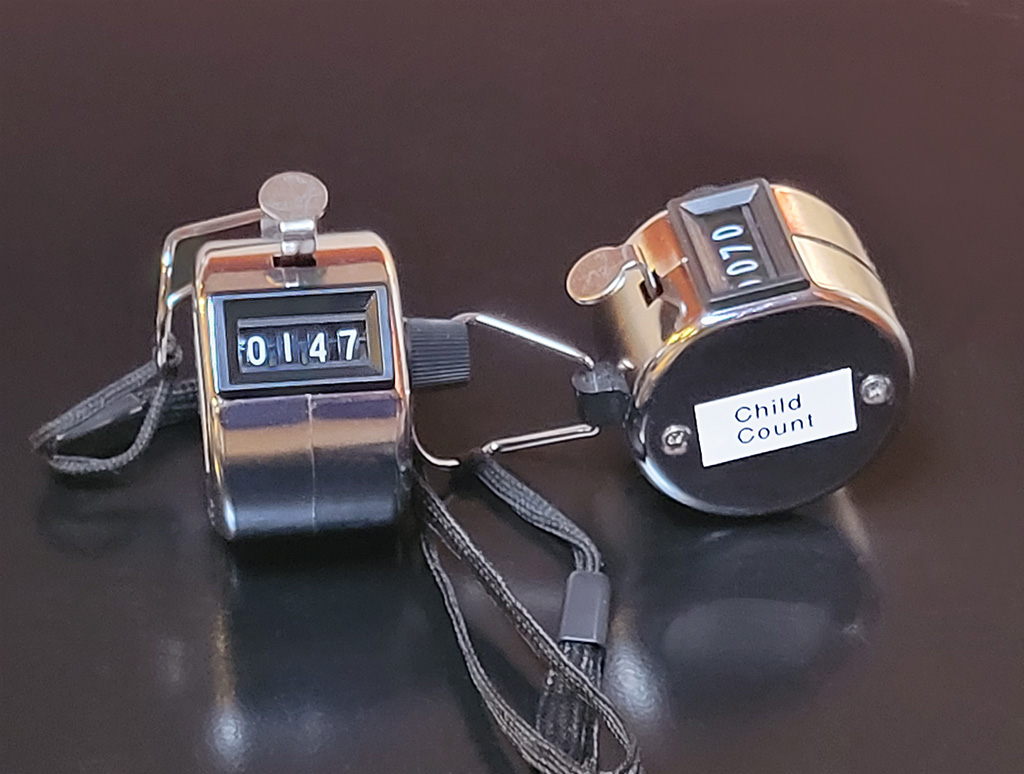 A pair of click counters