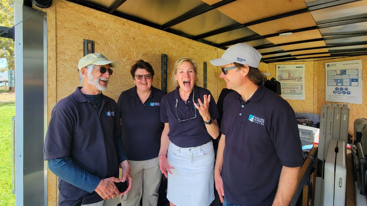 SSC Volunteers in the SSC Trailer