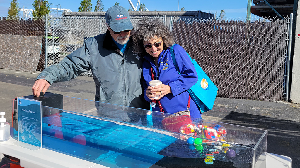 Jeff & Melissa Grudin with Wave Tank