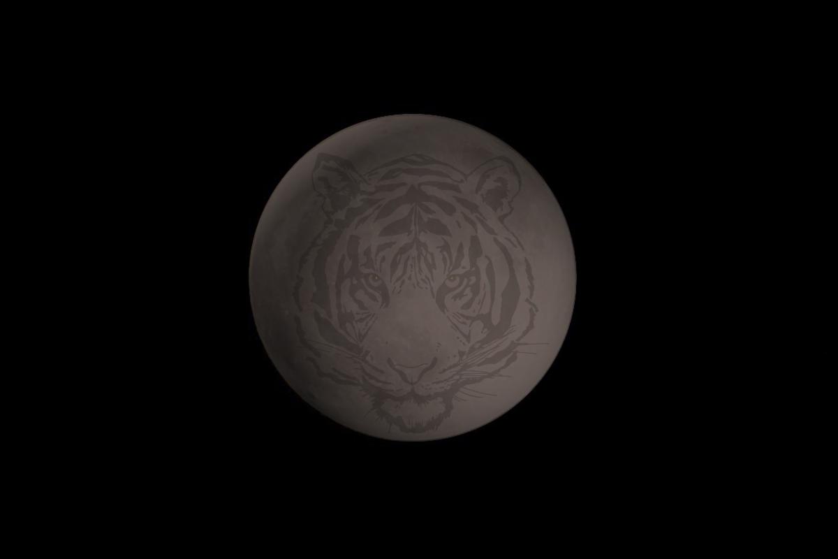 New Moon with Tiger Face