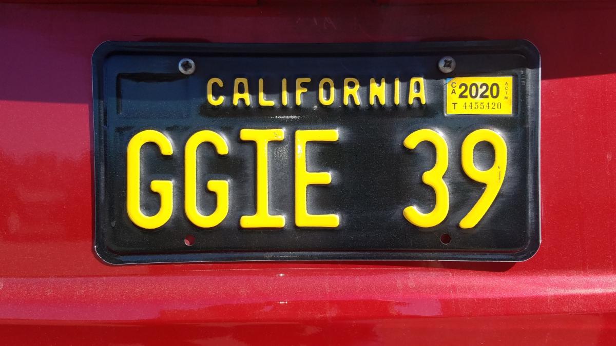 GGIE 39 License Plate