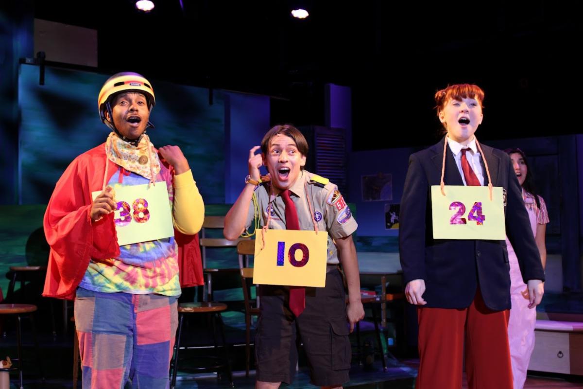 CJ Taylor, Edgar Josue Munoz Garcia, Samantha D Keil and Lina Agrello perform in the Shoebox Theatre