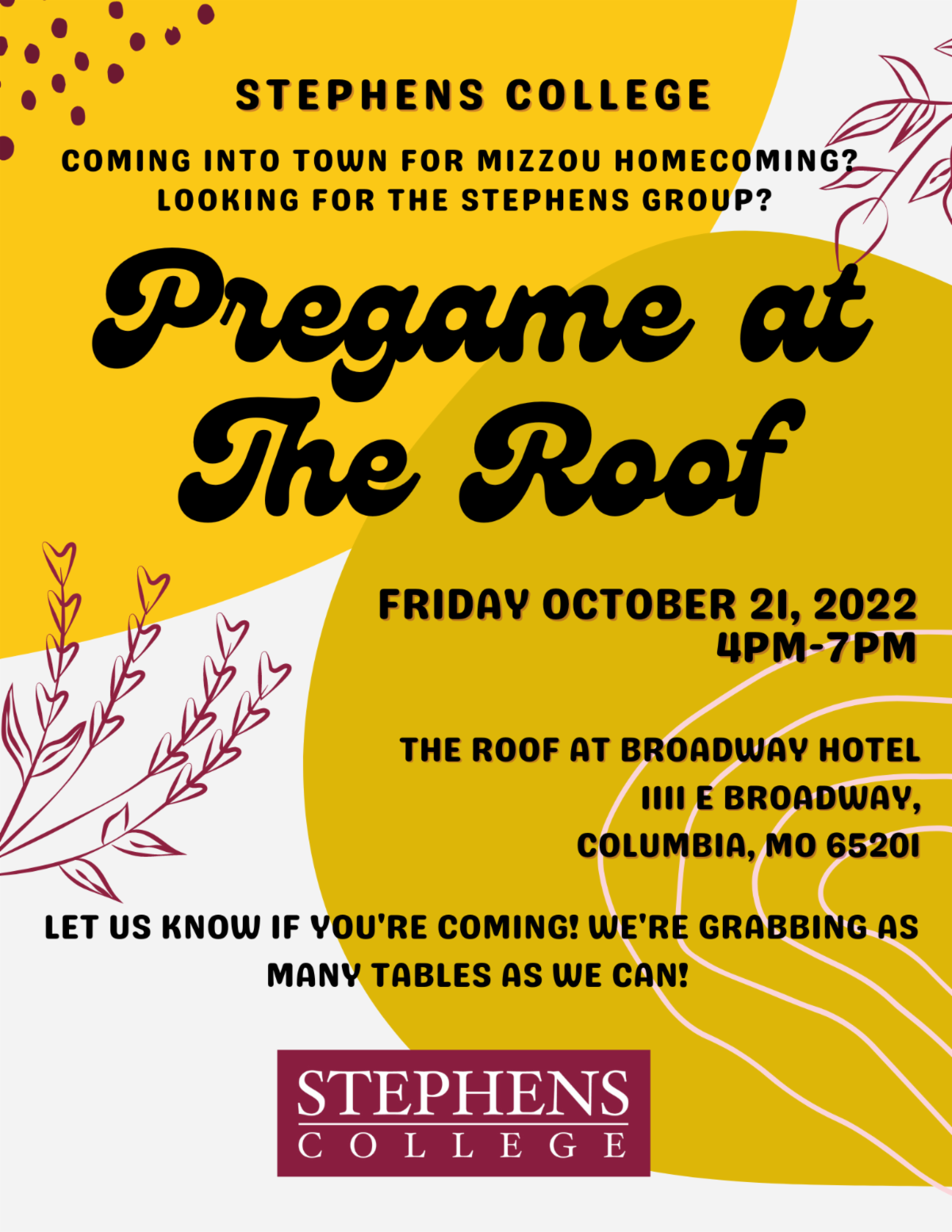 Pregame with Stephens at The Roof