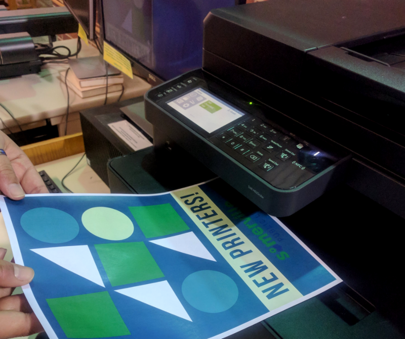 printer and printed color page