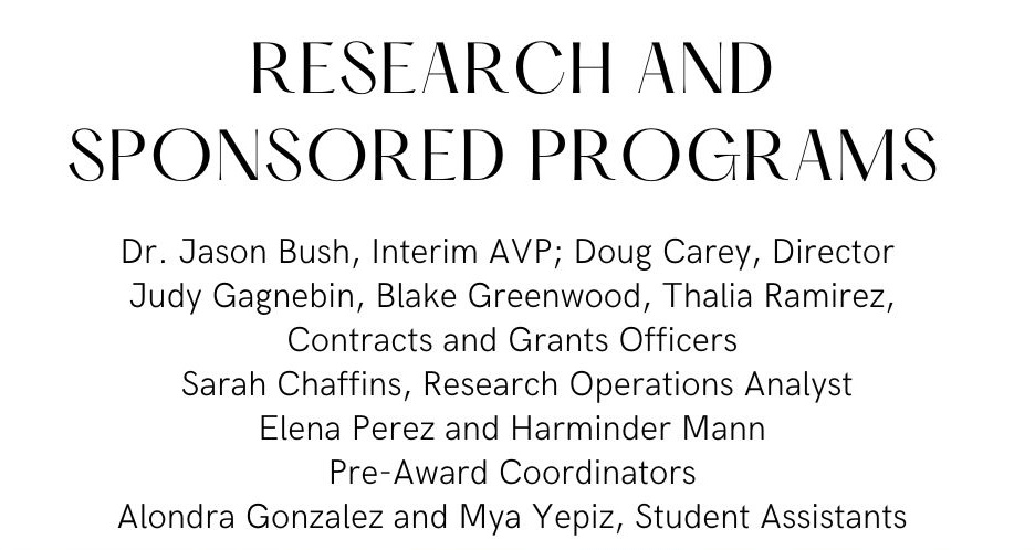 Research and Sponsored Programs Update: May 2025