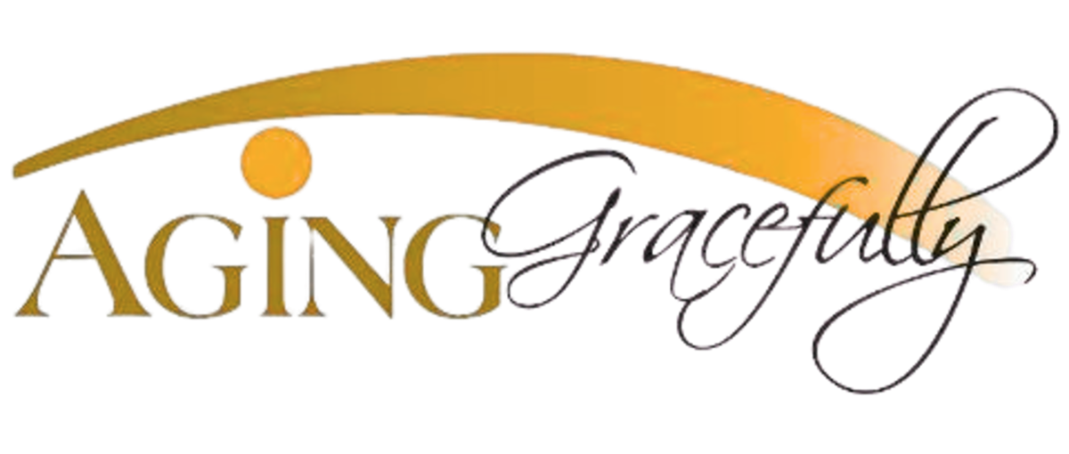 Aging Gracefully logo in gold for spring