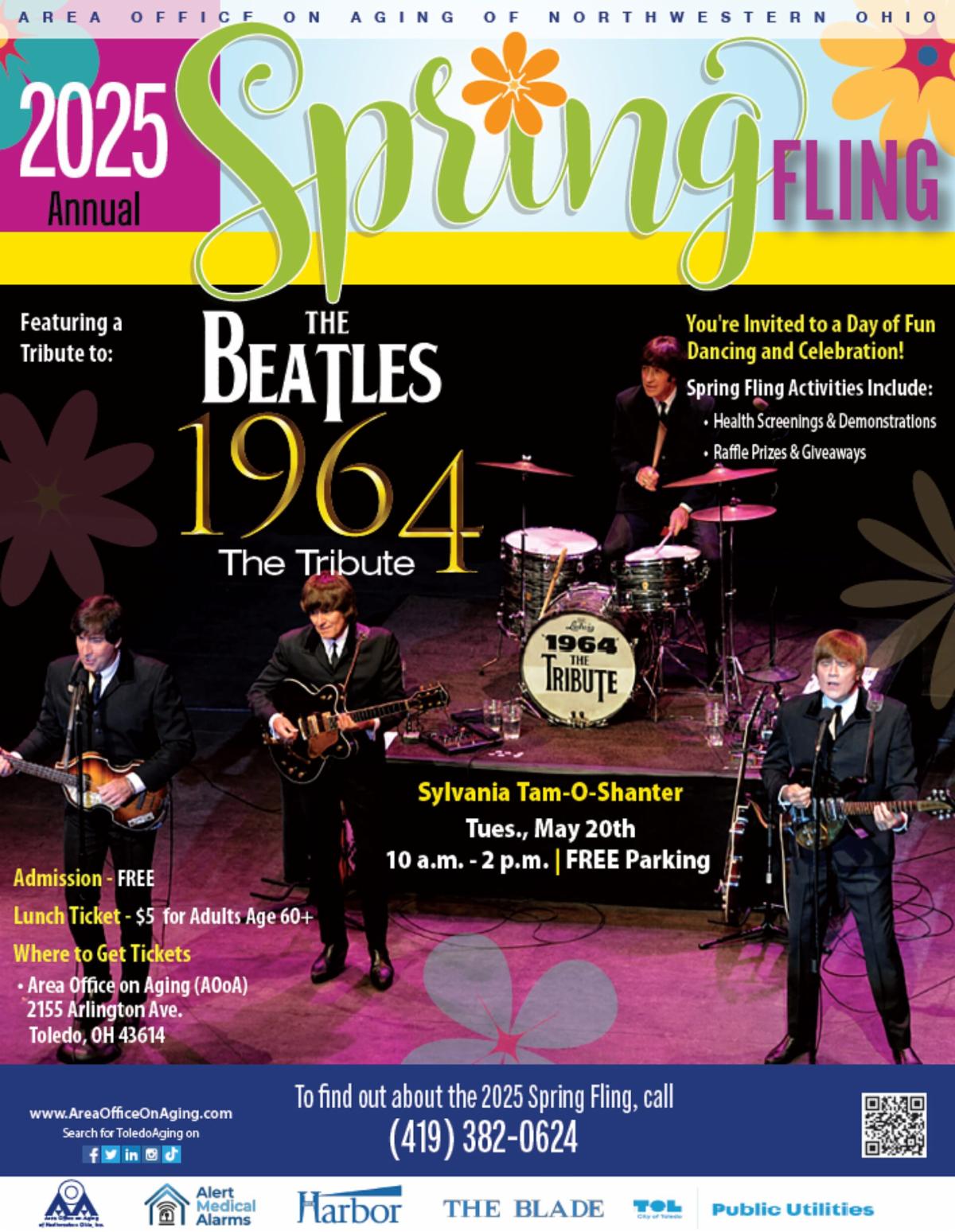Graphic of flyer announcing the 2025 Senior Spring Fling