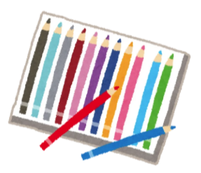 Illustration of coloring pencils