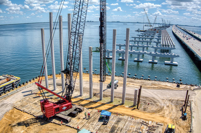 A bridge being built