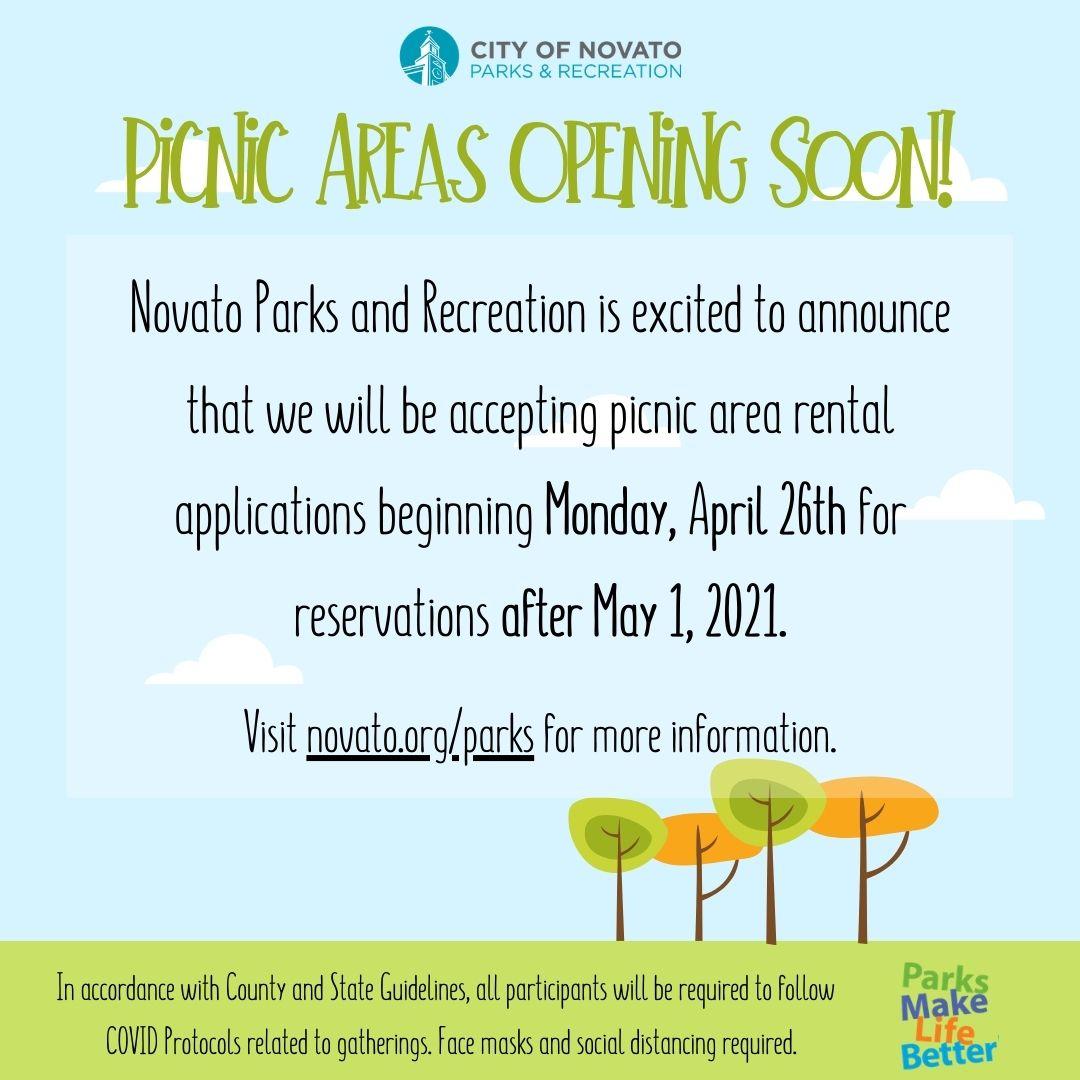 Picnic Areas Coming Soon