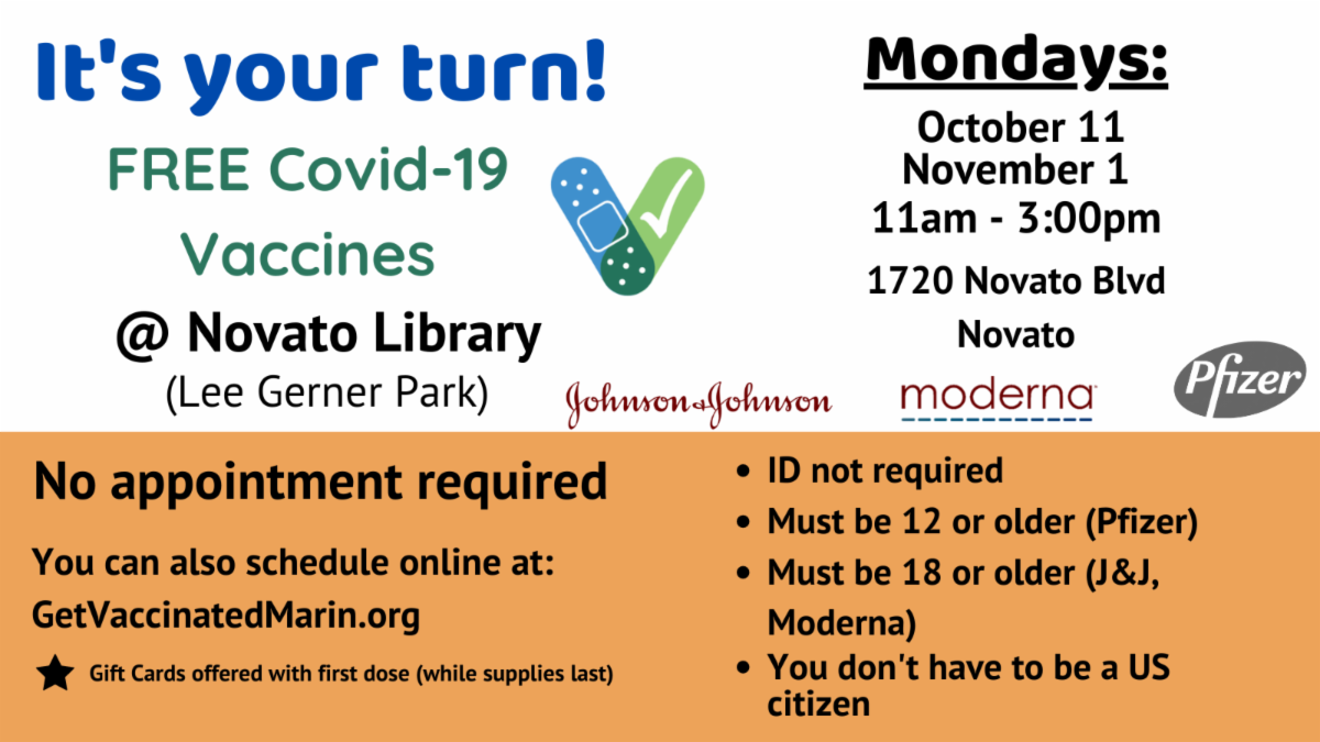 Vax at Novato Library - English