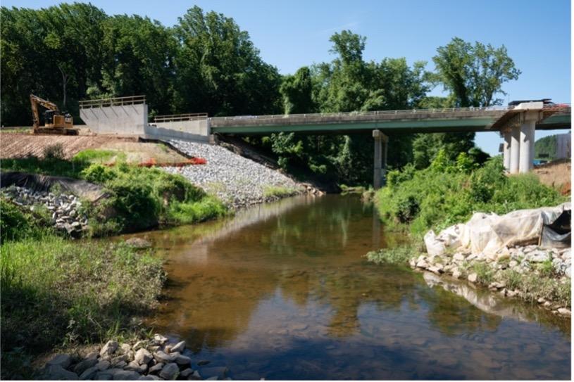Photograph of Scott's Run Stream in McLean as it passes under I-495. 