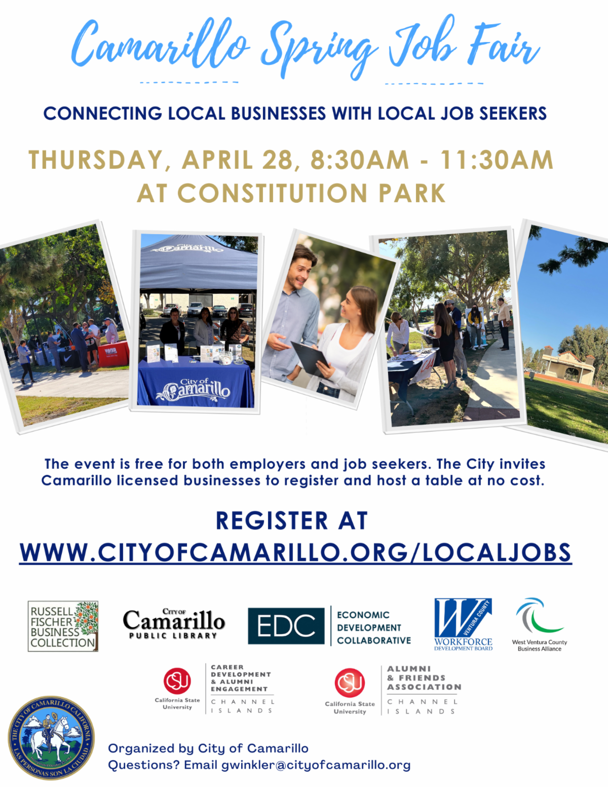 City of Camarillo Job Fair and Economic Development News