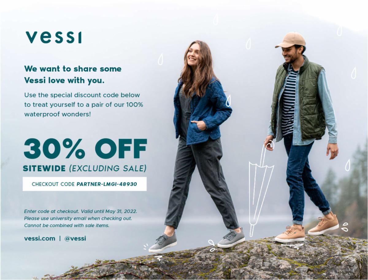 LMGI Member Discount for Vessi Shoes Valid until May 31st!