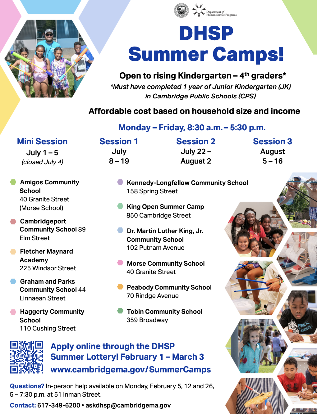 DHSP Community Schools Summer Camp 2024 Flyer