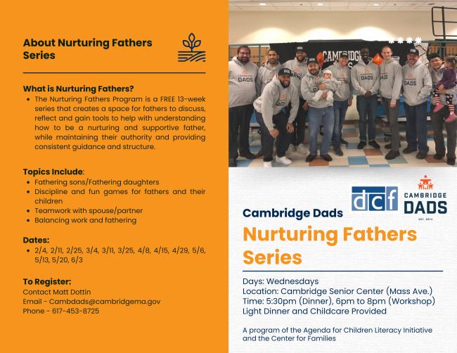 Nurturing Fathers Program flyer