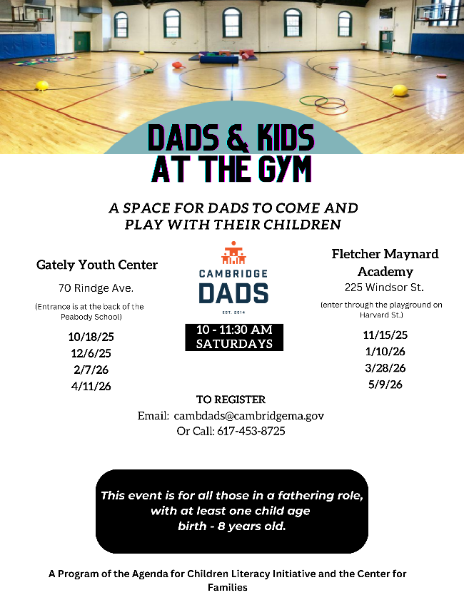Dads and Kids at the Gym flyer